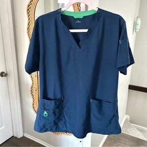 Carhartt / Force Navy Cross-Flex Modern Fit V-Neck Nurse Scrub Top